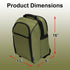 Alpine Two Person Picnic Back Pack with Wine Tote in Black or Olive